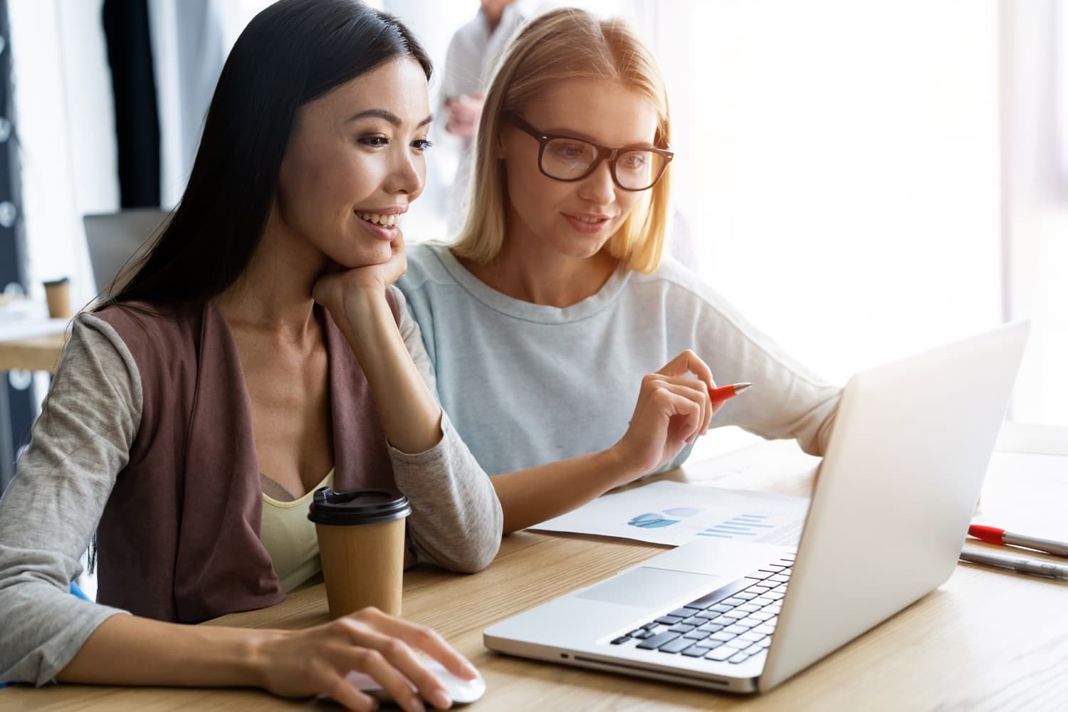 Women looking at Notebook